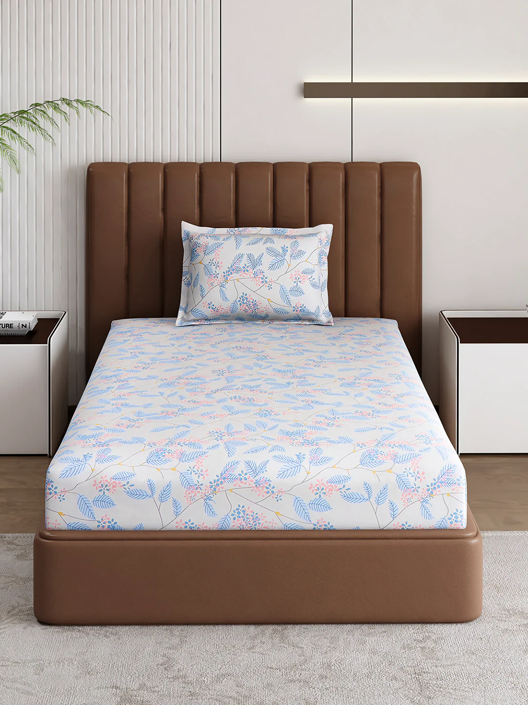 120 GSM Polyester Single Bedsheet with 1 Pillow Cover (Pixel) - Image 3