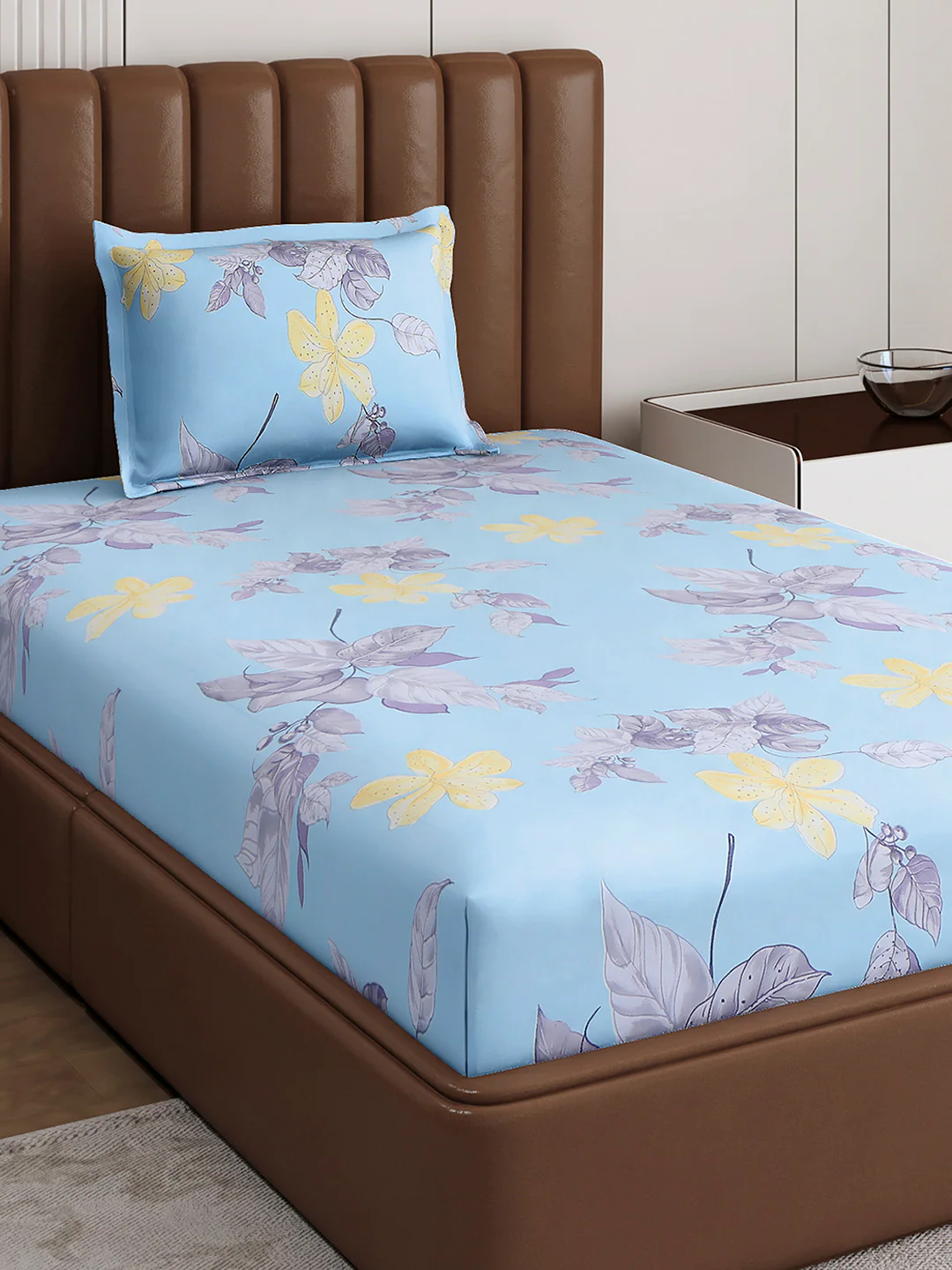 120 GSM Polyester Single Bedsheet with 1 Pillow Cover (Pixel) - Image 4