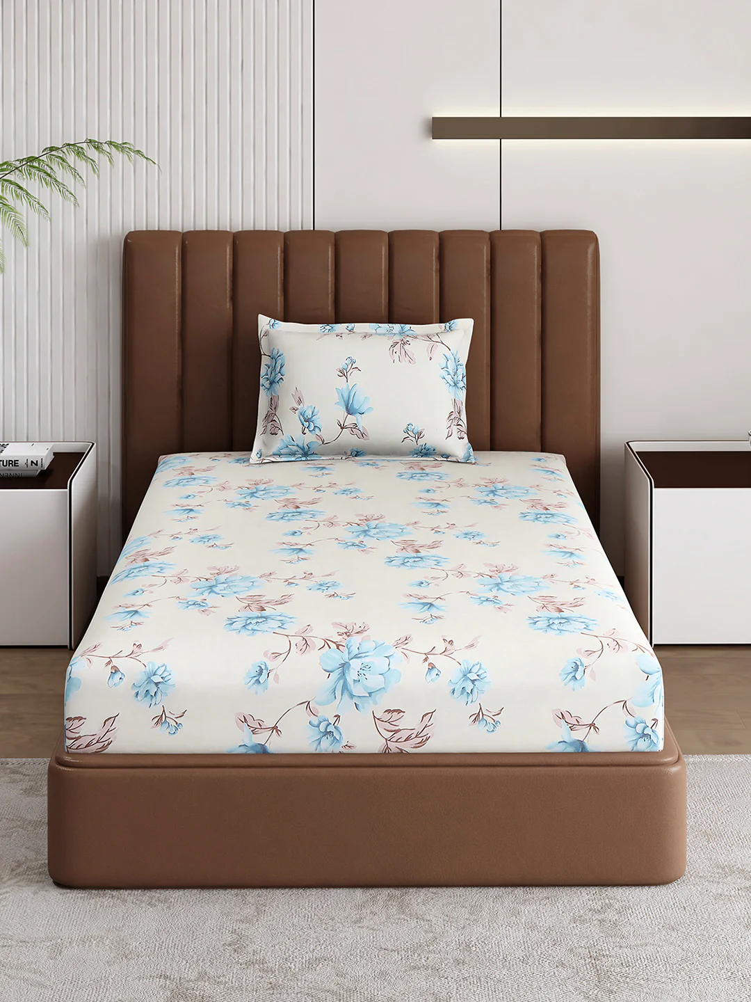 120 GSM Polyester Single Bedsheet with 1 Pillow Cover (Pixel) - Image 3