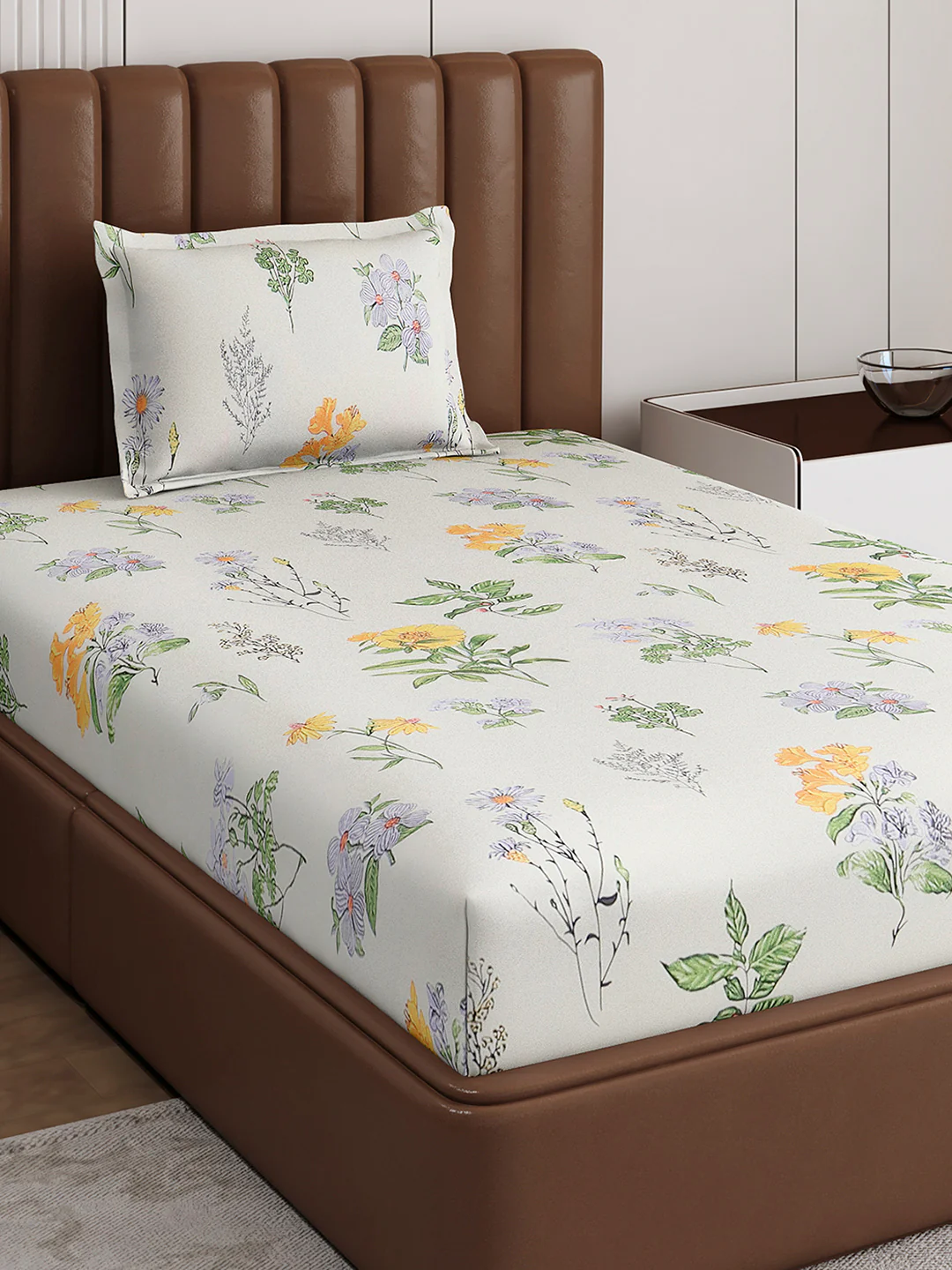 120 GSM Polyester Single Bedsheet with 1 Pillow Cover (Pixel) - Image 4