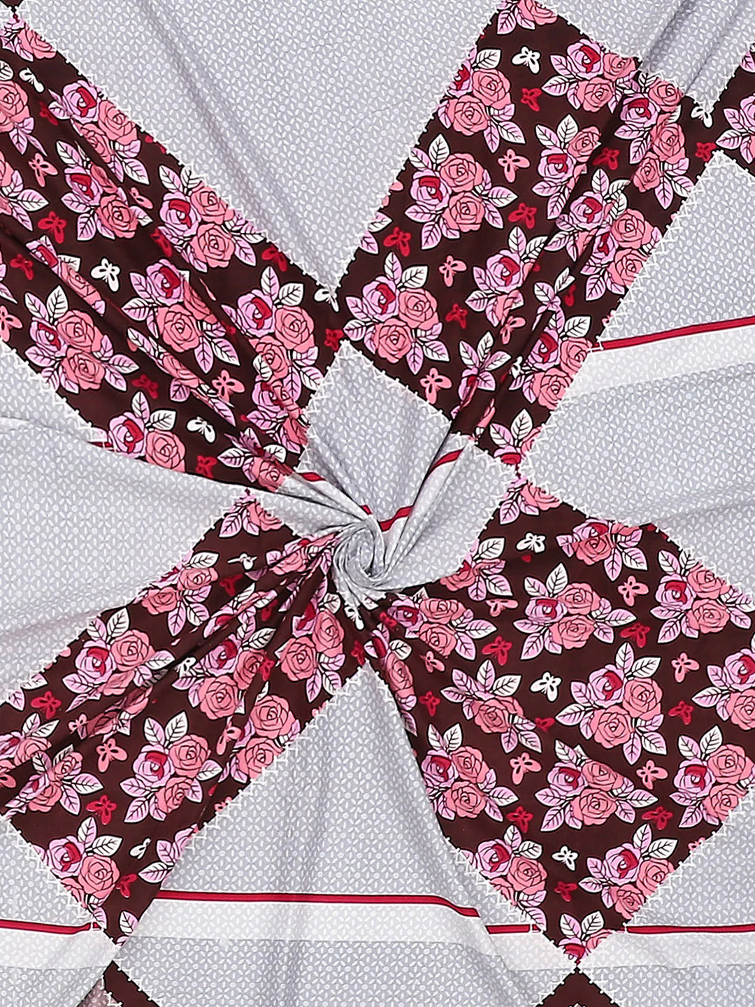 125 GSM Polyester Double Bed Bedsheet with 2 Pillow Covers - Image 9