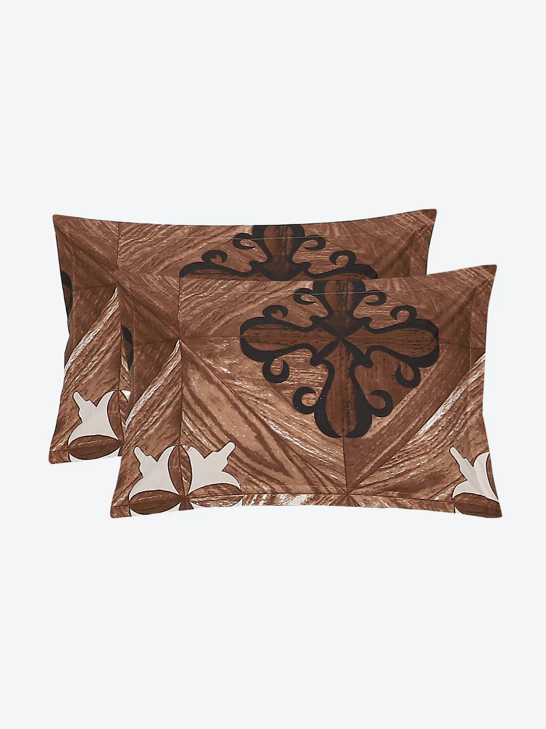 125 GSM Polyester Double Bed Bedsheet with 2 Pillow Covers - Image 8