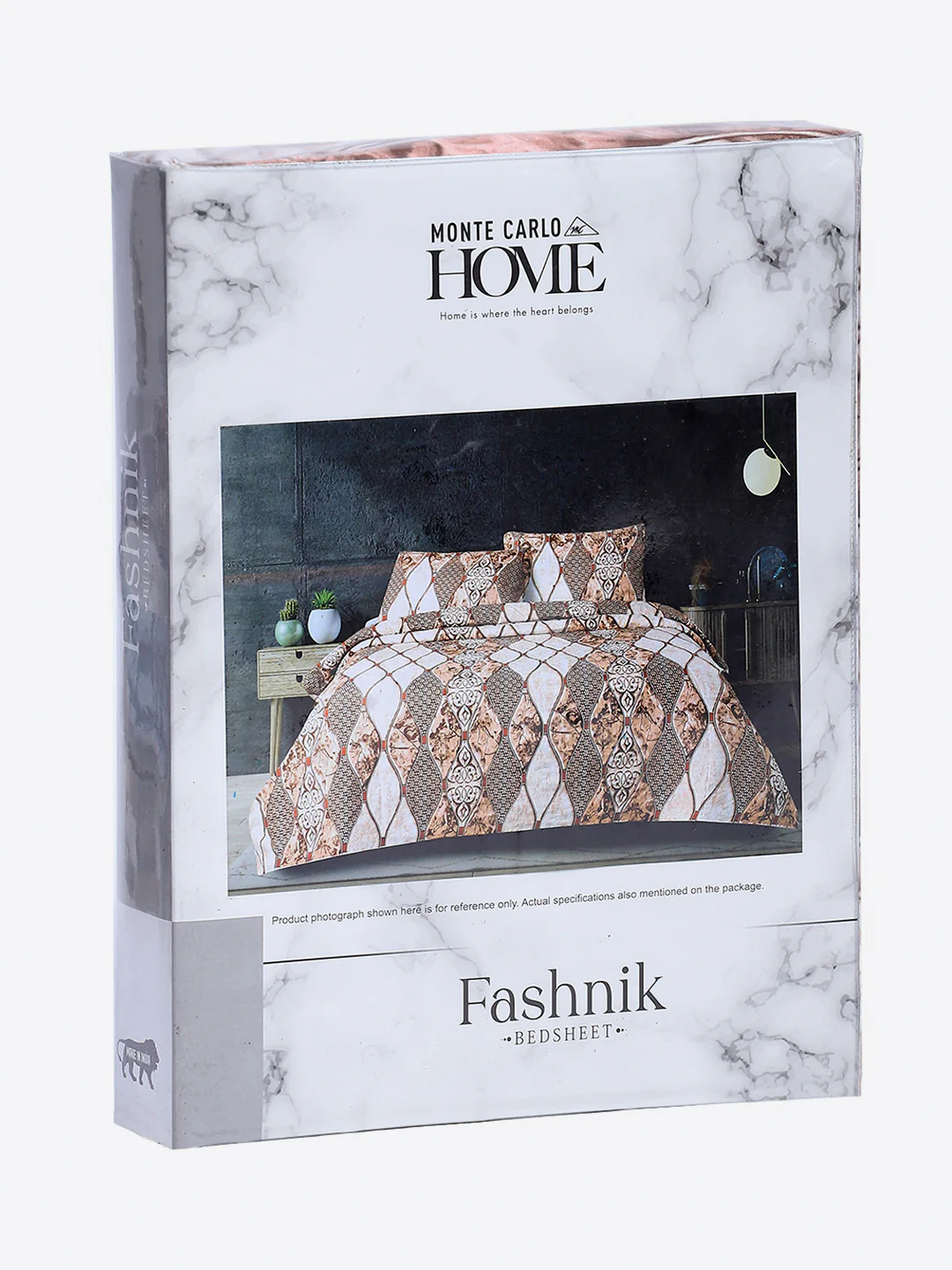 130 GSM Polyester Double Bed 1 Bedsheet with 2 Pillow Covers (Fashnik) - Image 9