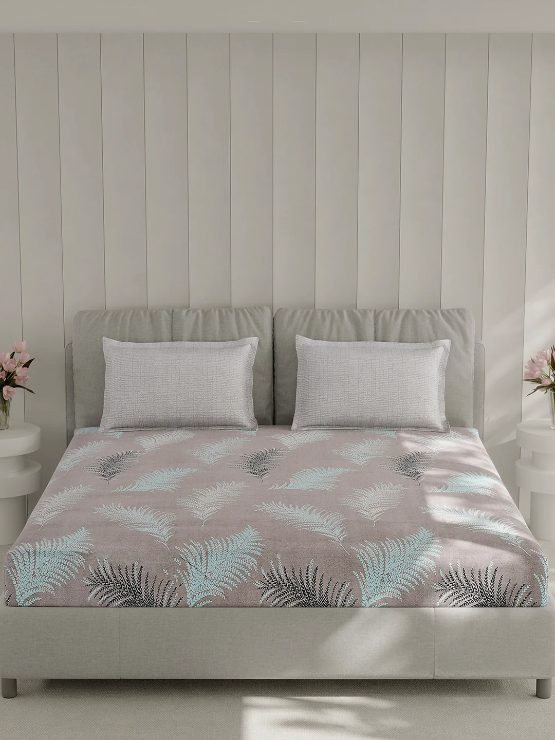 130 GSM Polyester Double Bed 1 Bedsheet with 2 Pillow Covers (Immortal) - Image 3