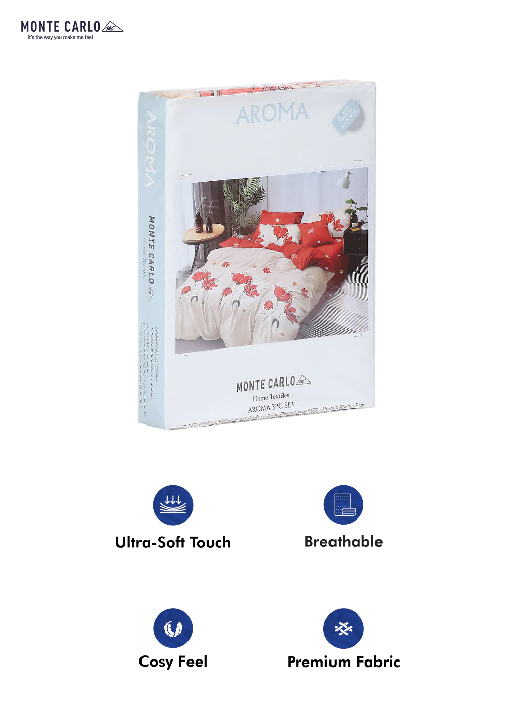 130 GSM Polyester Double Bed Bedsheet with 2 Pillow Covers - Image 10