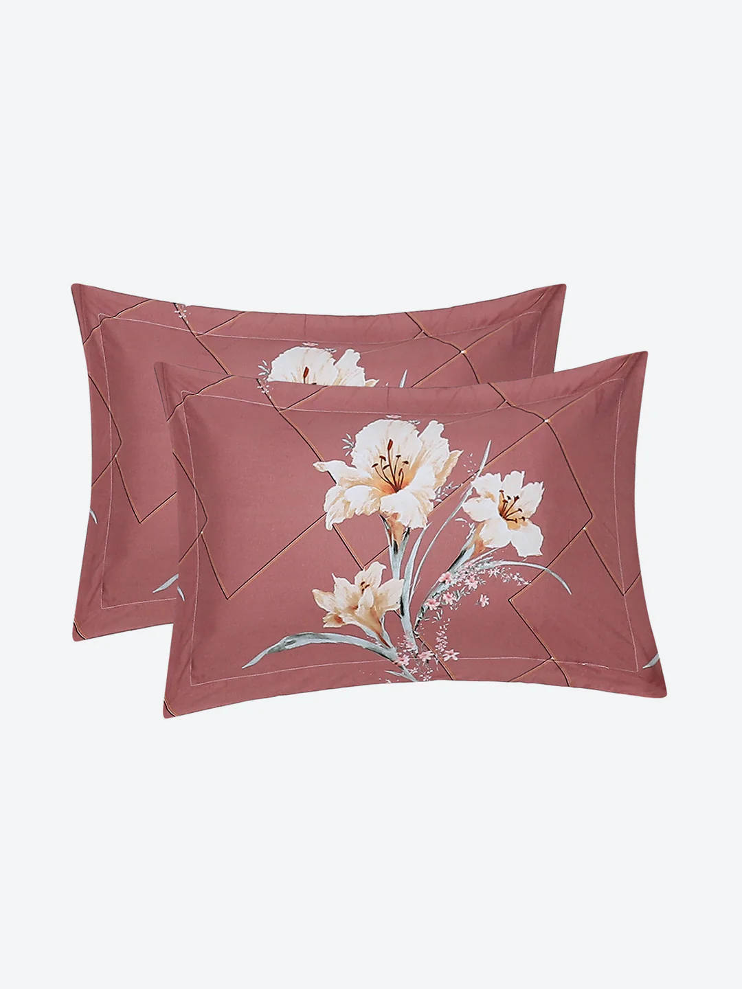 130 GSM Polyester Double Bed Bedsheet with 2 Pillow Covers - Image 8