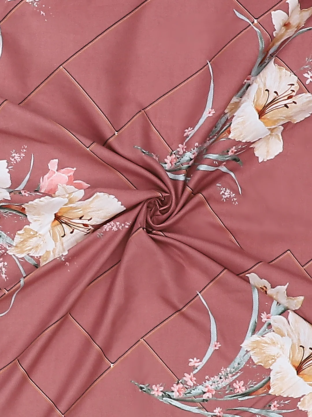 130 GSM Polyester Double Bed Bedsheet with 2 Pillow Covers - Image 9