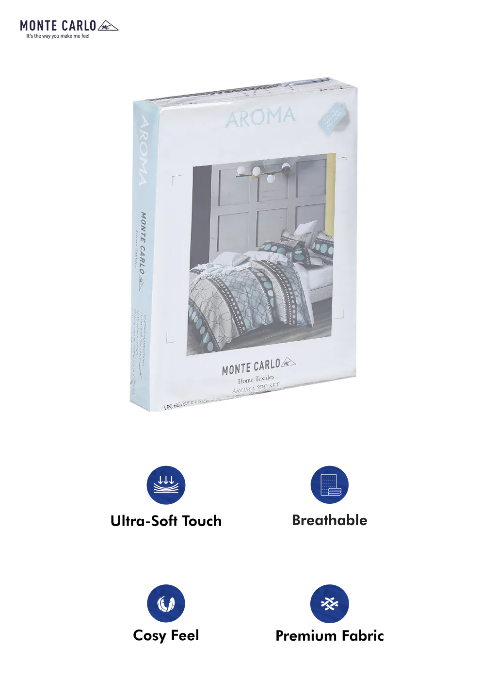 130 GSM Polyester Double Bed Bedsheet with 2 Pillow Covers - Image 10