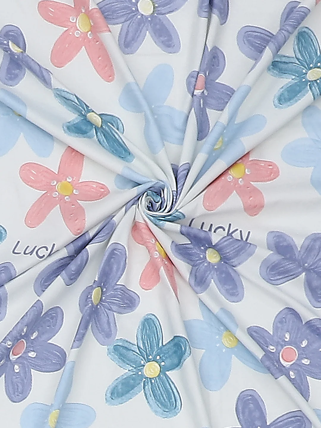 130 GSM Polyester Double Bed Bedsheet with 2 Pillow Covers - Image 9
