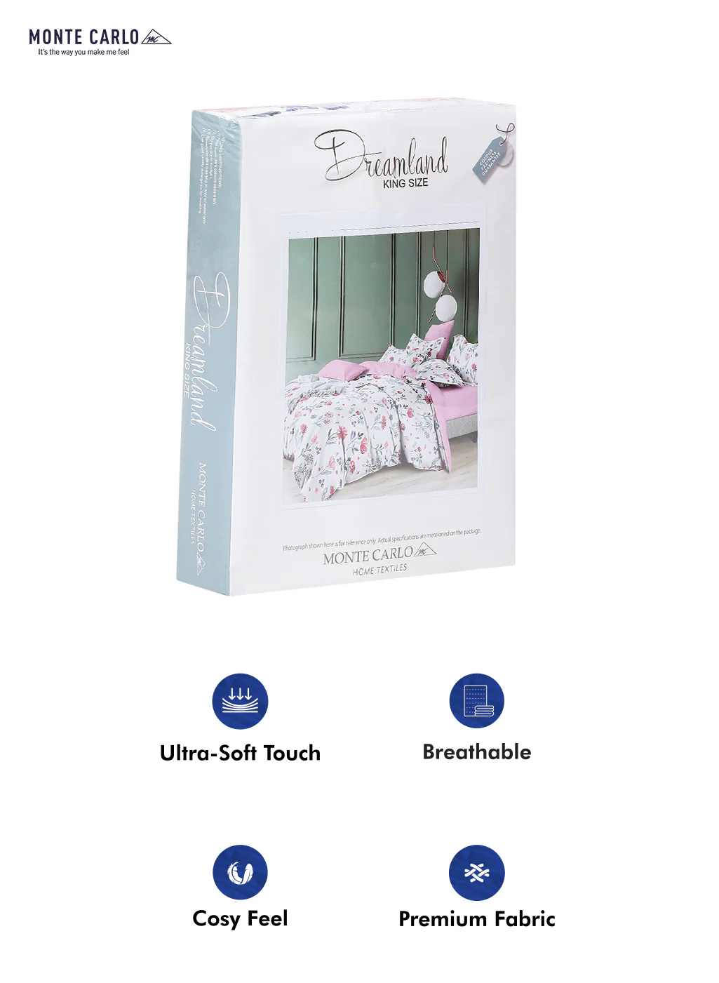 130 GSM Polyester Double Bed Bedsheet with 2 Pillow Covers - Image 10