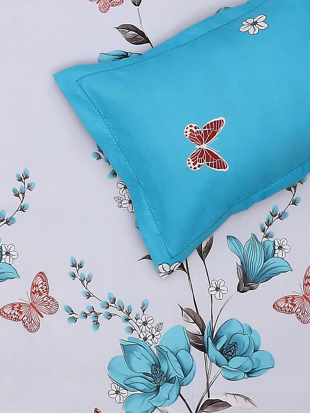 130 GSM Polyester Double Bed Bedsheet with 2 Pillow Covers - Image 6