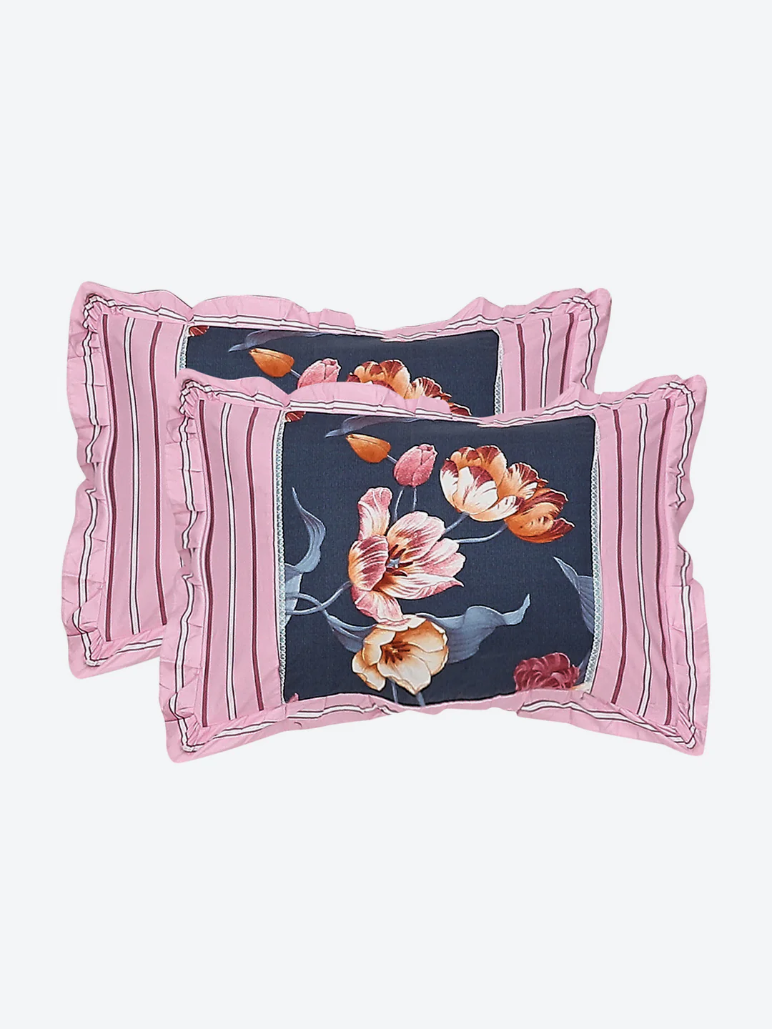 130 GSM Polyester Double Bed Bedsheet with 2 Pillow Covers - Image 8