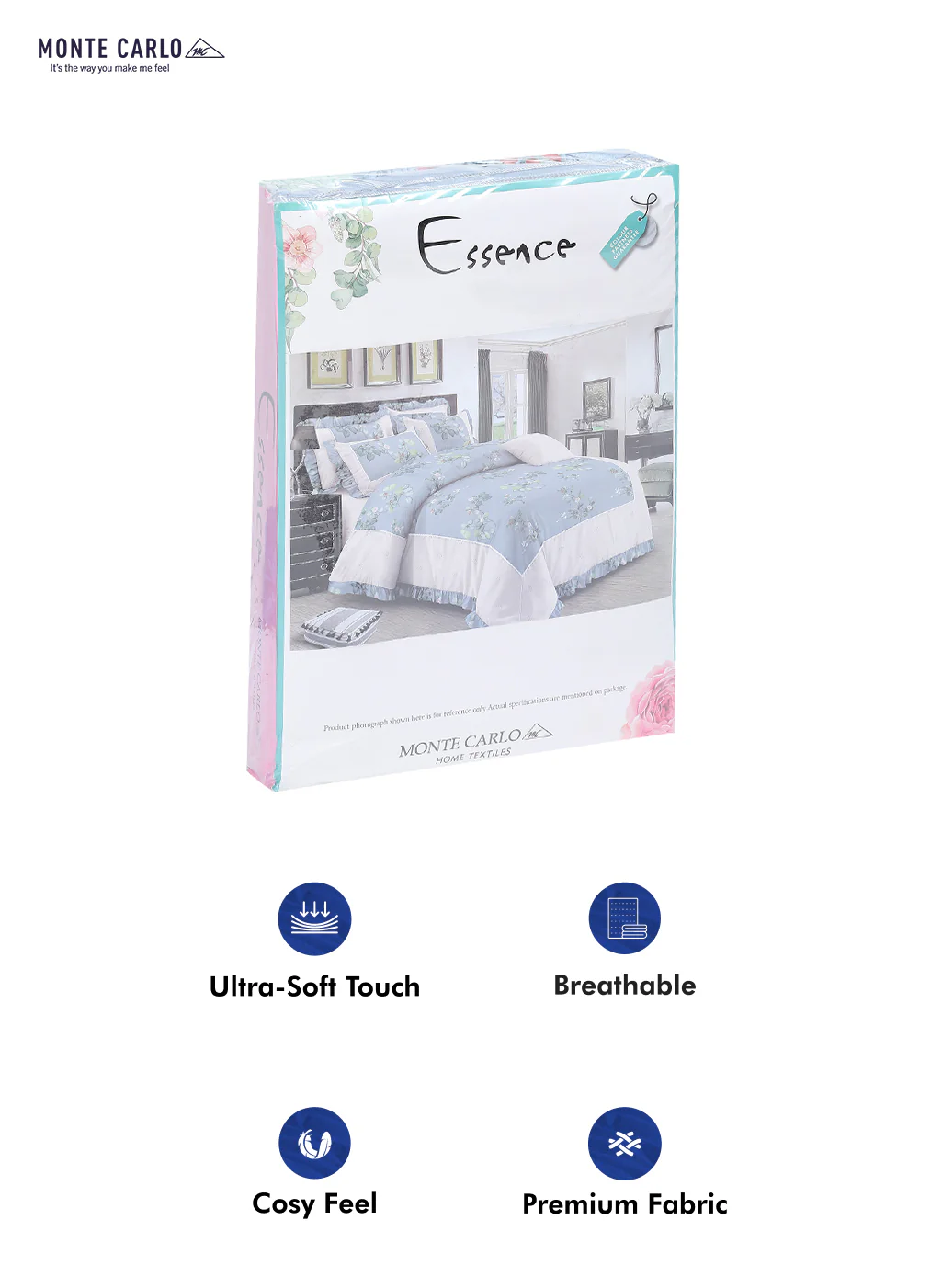 130 GSM Polyester Double Bed Bedsheet with 2 Pillow Covers - Image 10