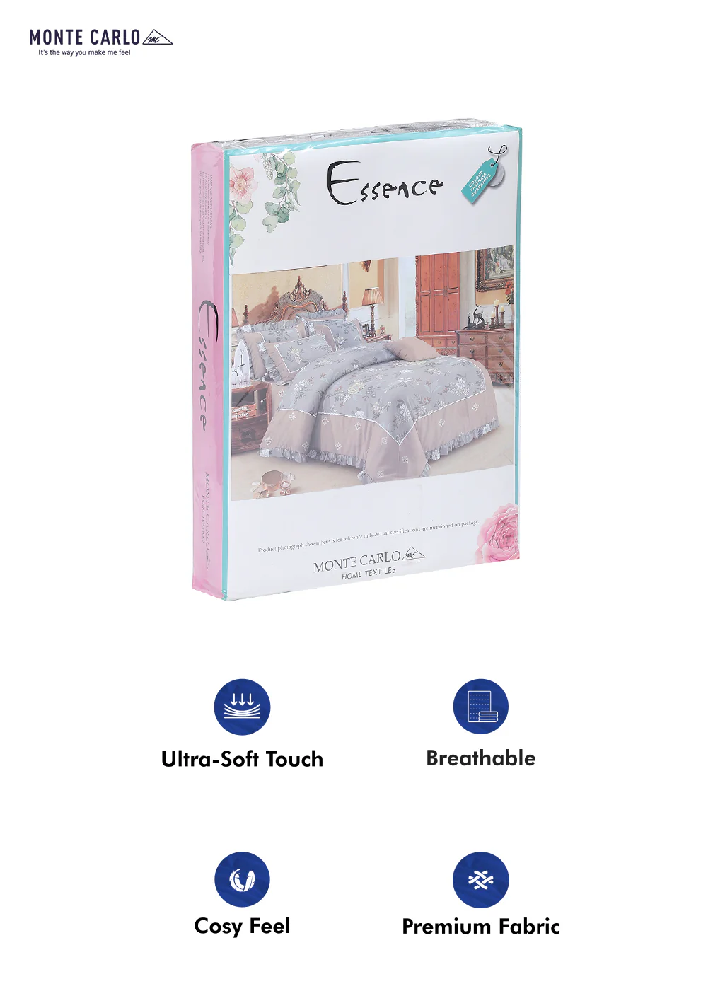 130 GSM Polyester Double Bed Bedsheet with 2 Pillow Covers - Image 10