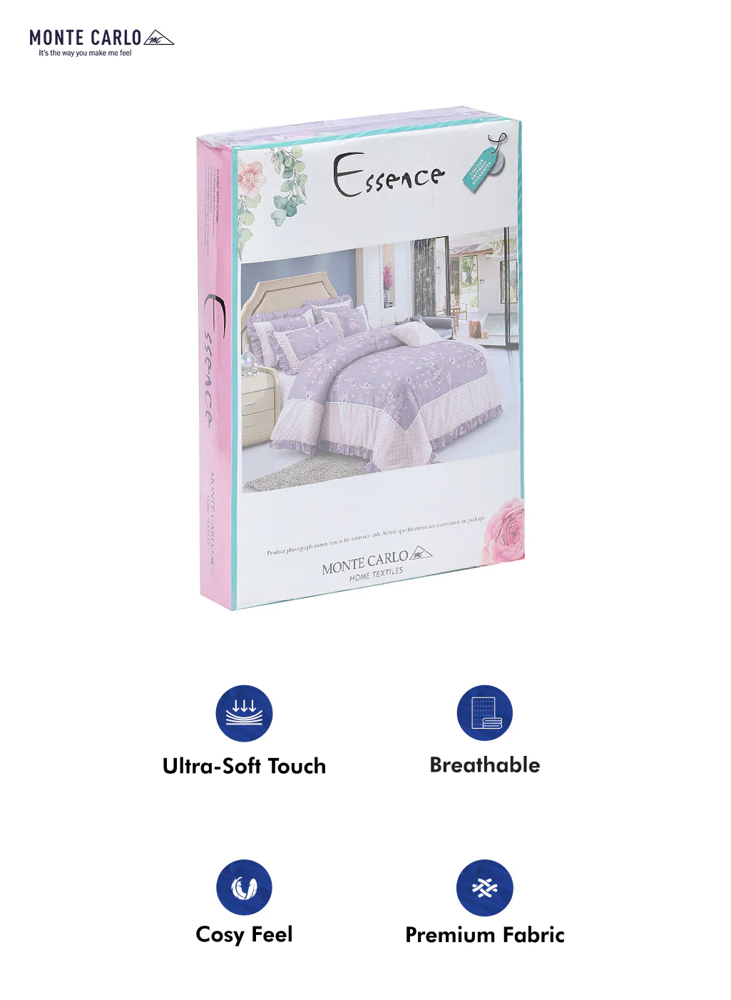 130 GSM Polyester Double Bed Bedsheet with 2 Pillow Covers - Image 10