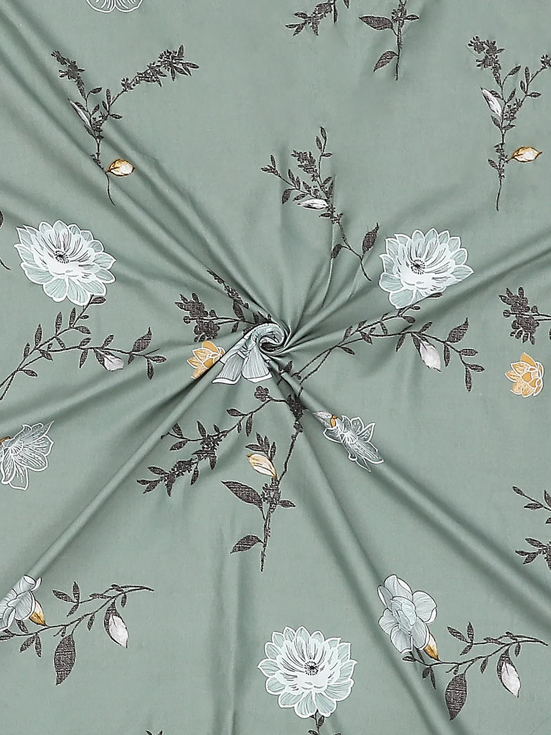 130 GSM Polyester Double Bed Bedsheet with 2 Pillow Covers - Image 9