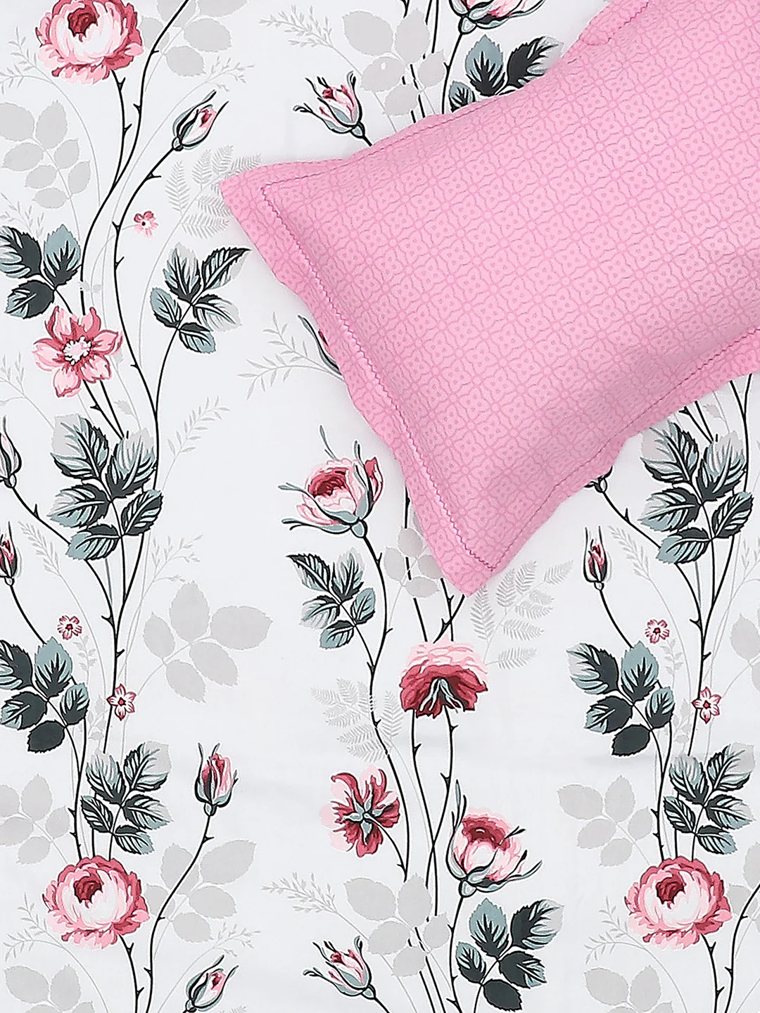 130 GSM Polyester Double Bed Bedsheet with 2 Pillow Covers - Image 6