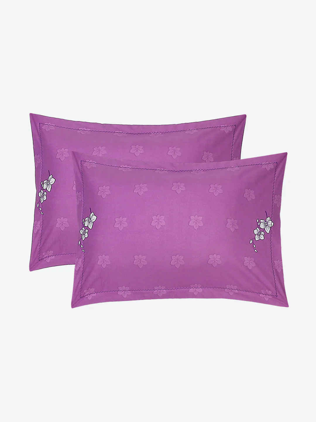 130 GSM Polyester Double Bed Bedsheet with 2 Pillow Covers - Image 8