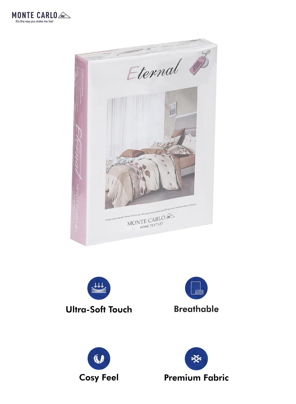 130 GSM Polyester Double Bed Bedsheet with 2 Pillow Covers - Image 10