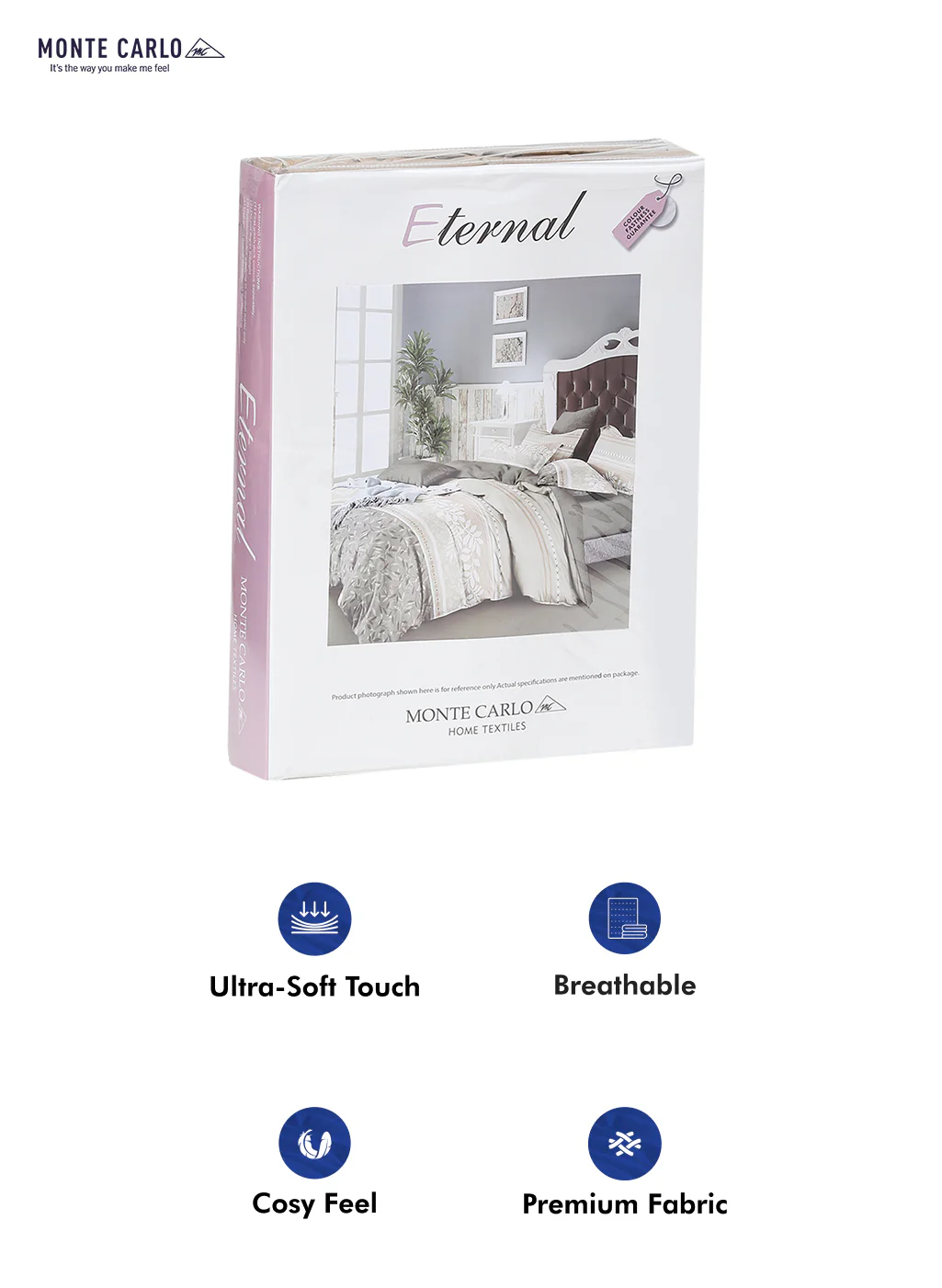 130 GSM Polyester Double Bed Bedsheet with 2 Pillow Covers - Image 10