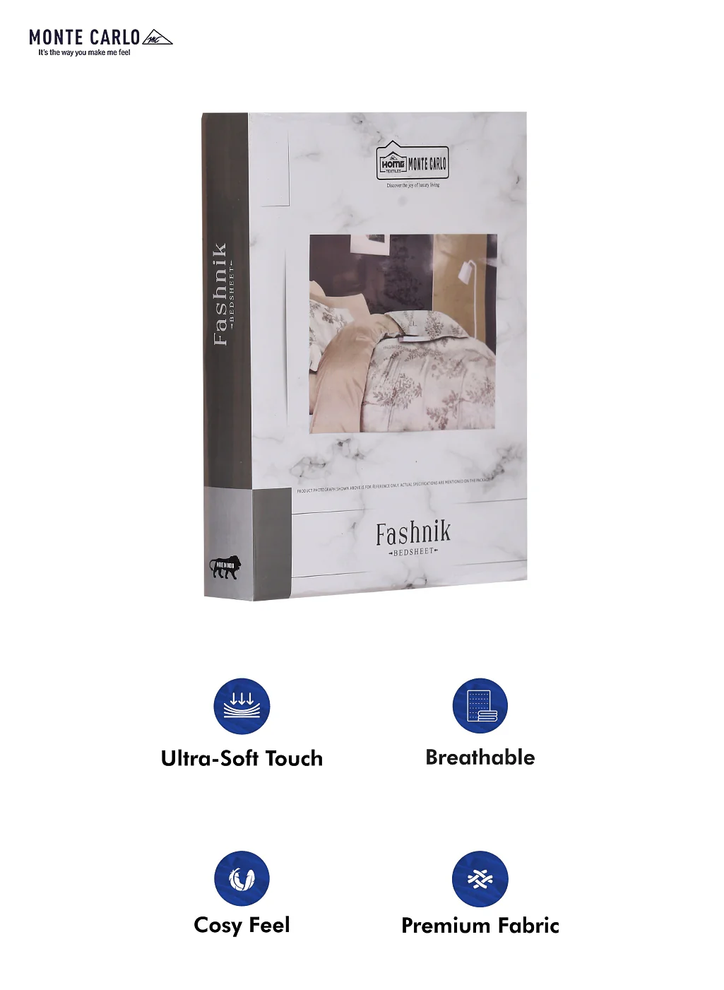 130 GSM  Polyester Double Bed Bedsheet with 2 Pillow Covers - Image 10