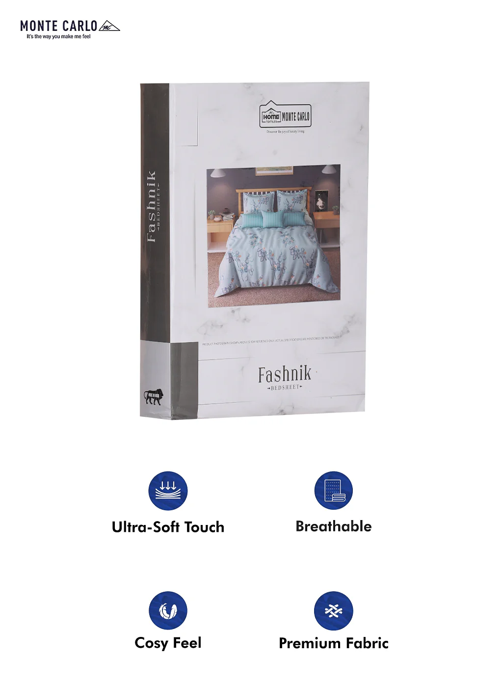 130 GSM  Polyester Double Bed Bedsheet with 2 Pillow Covers - Image 10