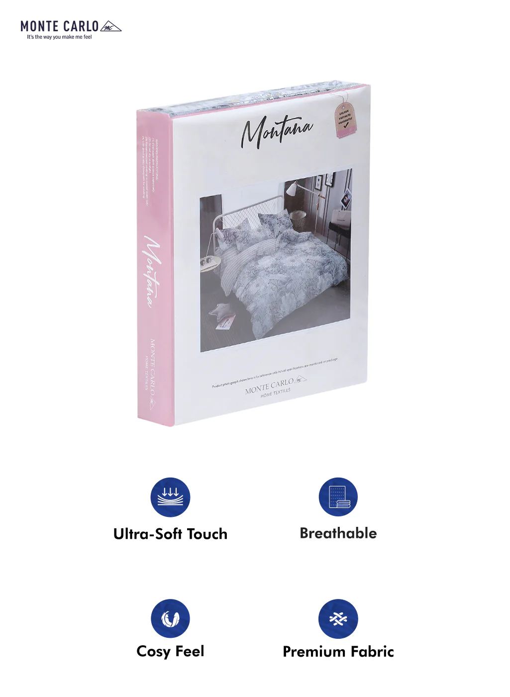 130 GSM Polyester Double Bed Bedsheet with 2 Pillow Covers - Image 10