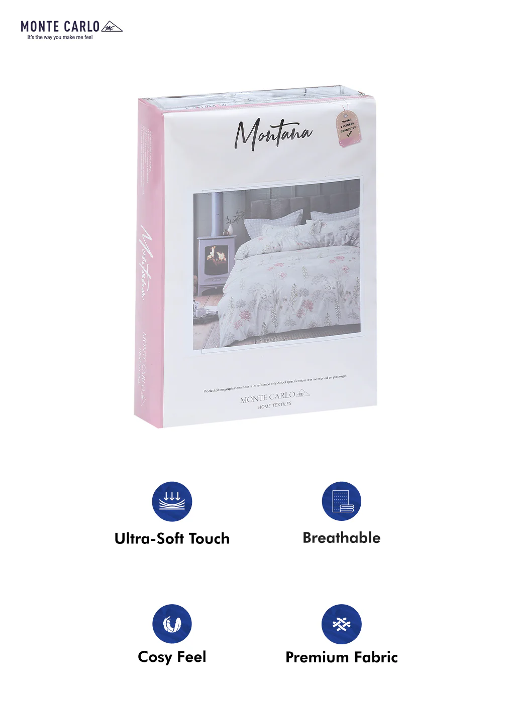 130 GSM Polyester Double Bed Bedsheet with 2 Pillow Covers - Image 10