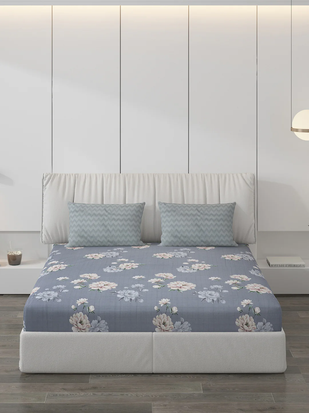 130 GSM Polyester Double Bed Bedsheet with 2 Pillow Covers - Image 3