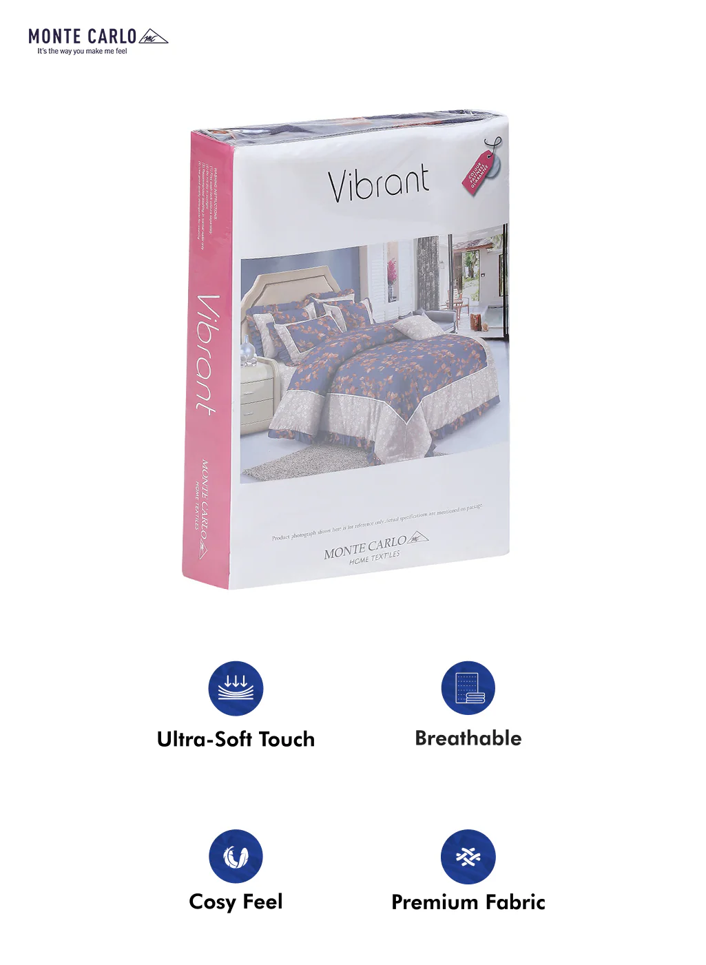 130 GSM Polyester Double Bed Bedsheet with 2 Pillow Covers - Image 10