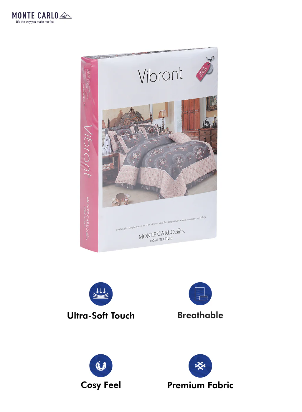 130 GSM Polyester Double Bed Bedsheet with 2 Pillow Covers - Image 10