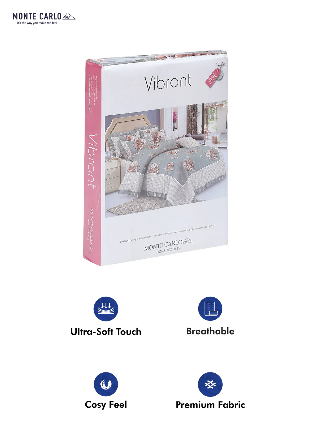 130 GSM Polyester Double Bed Bedsheet with 2 Pillow Covers - Image 10