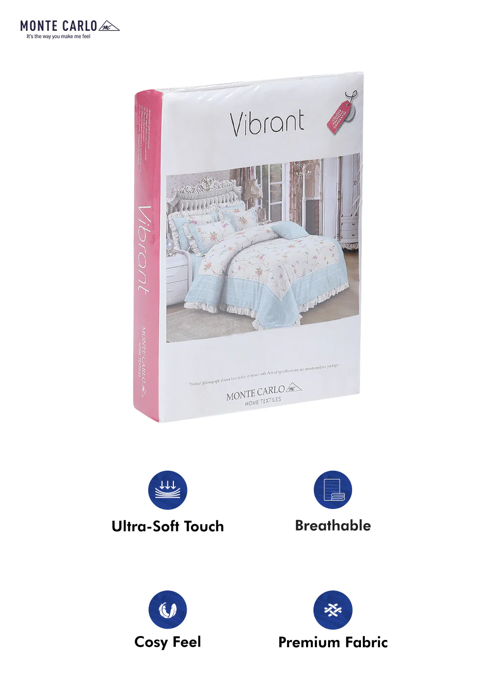 130 GSM Polyester Double Bed Bedsheet with 2 Pillow Covers - Image 10