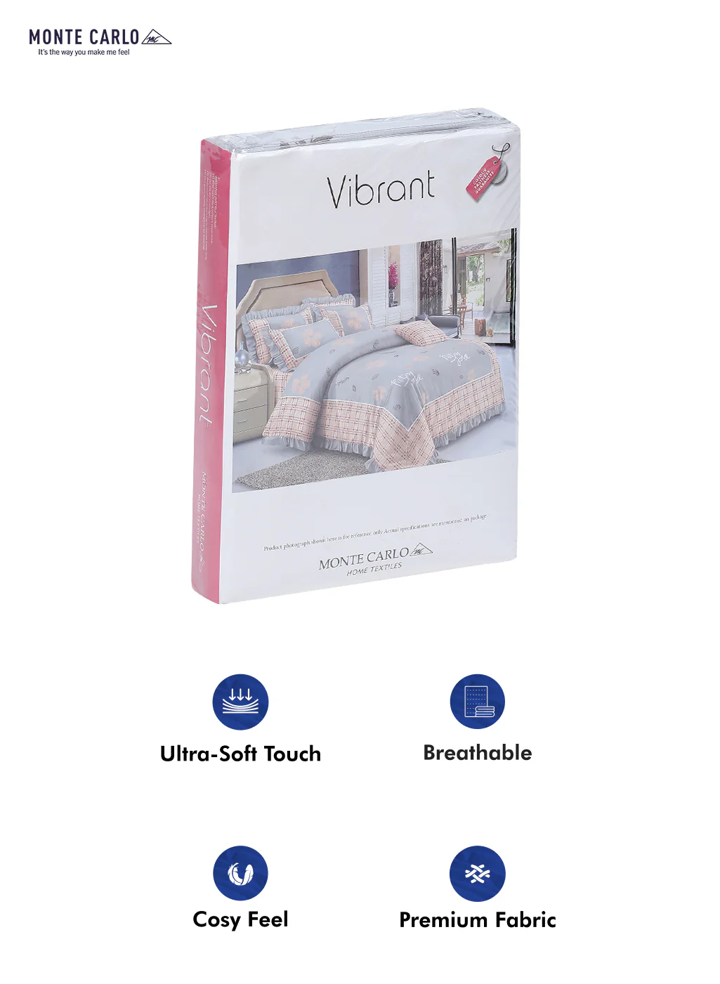 130 GSM Polyester Double Bed Bedsheet with 2 Pillow Covers - Image 10