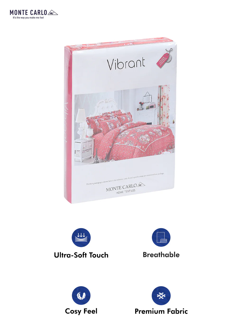130 GSM Polyester Double Bed Bedsheet with 2 Pillow Covers - Image 10