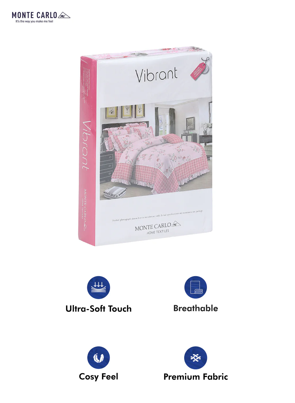 130 GSM Polyester Double Bed Bedsheet with 2 Pillow Covers - Image 10