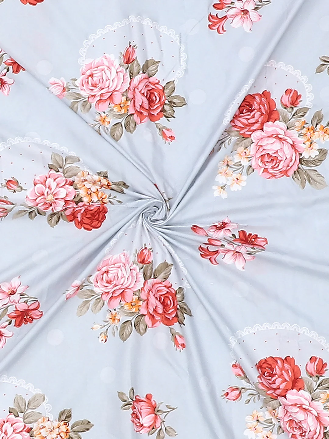 130 GSM Polyester Double Bed Bedsheet with 2 Pillow Covers - Image 9