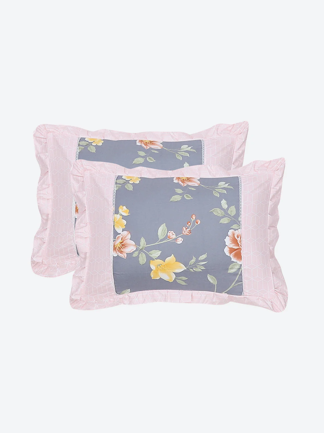 130 GSM Polyester Double Bed Bedsheet with 2 Pillow Covers - Image 8