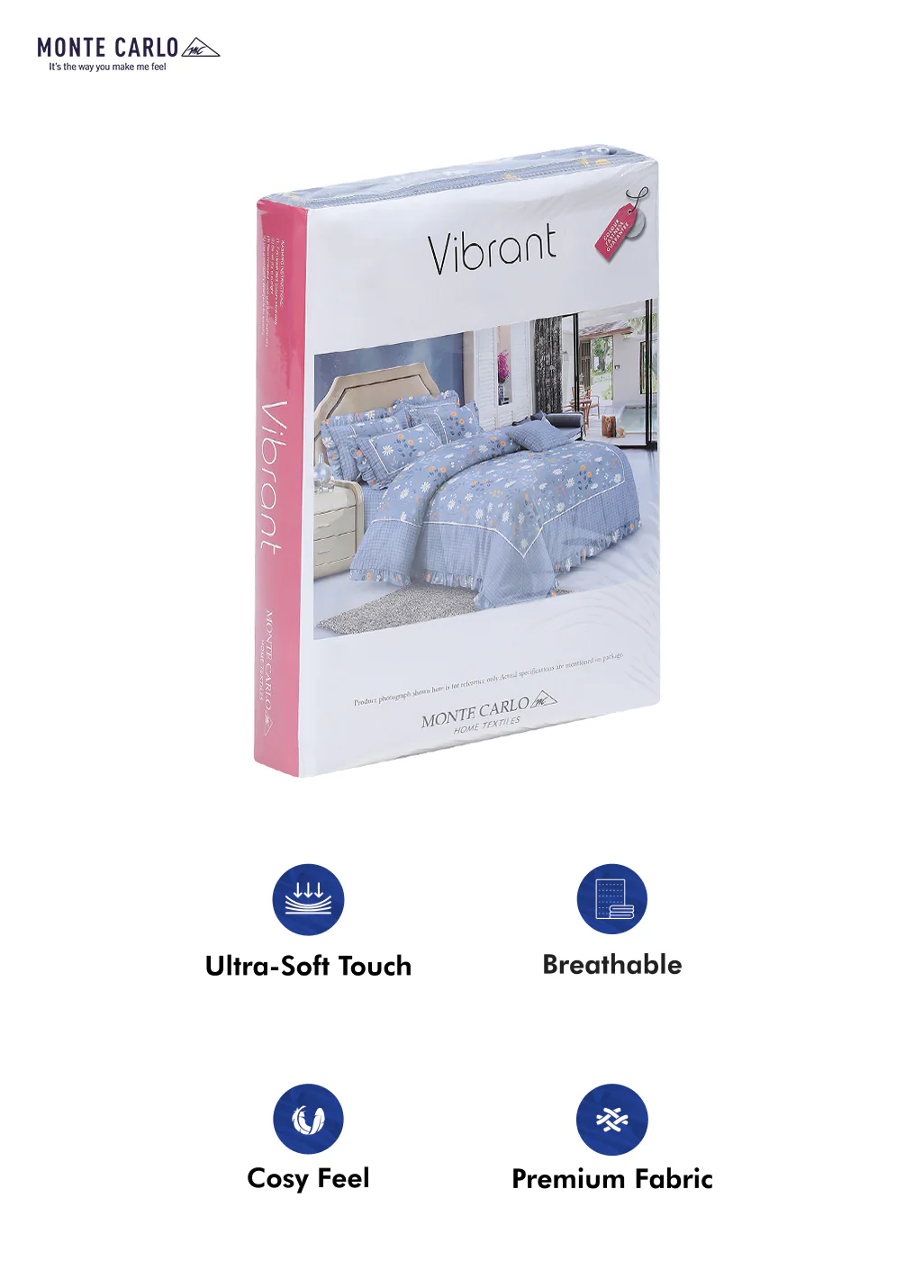 130 GSM Polyester Double Bed Bedsheet with 2 Pillow Covers - Image 10