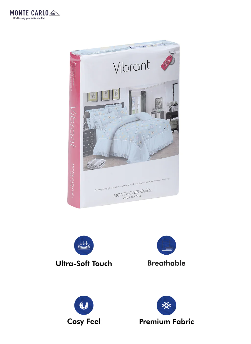 130 GSM Polyester Double Bed Bedsheet with 2 Pillow Covers - Image 10