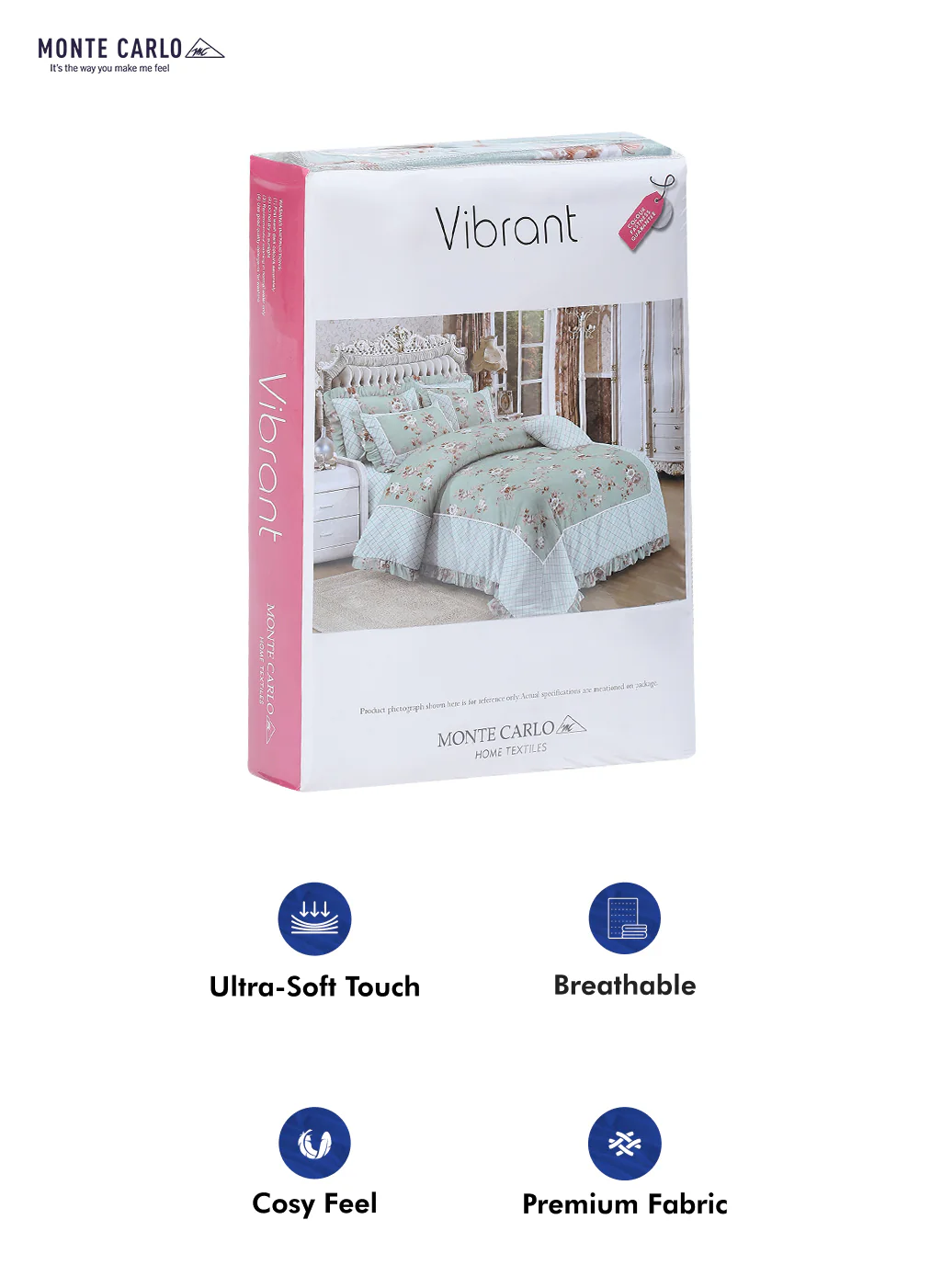 130 GSM Polyester Double Bed Bedsheet with 2 Pillow Covers - Image 10
