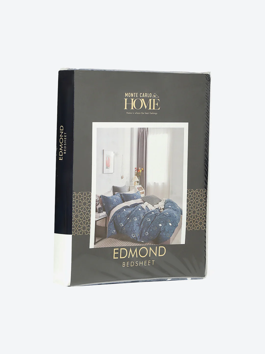 130 GSM Polyester Double Bed 1 Bedsheet with 2 Pillow Covers (Edmond) - Image 9
