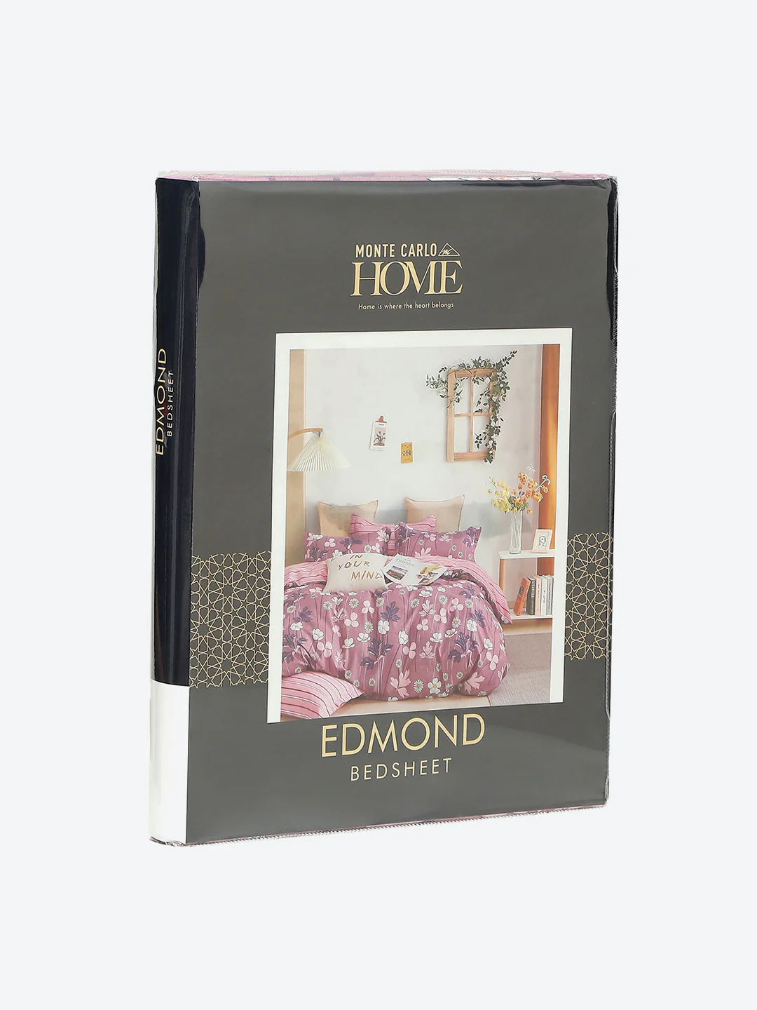 130 GSM Polyester Double Bed 1 Bedsheet with 2 Pillow Covers (Edmond) - Image 9