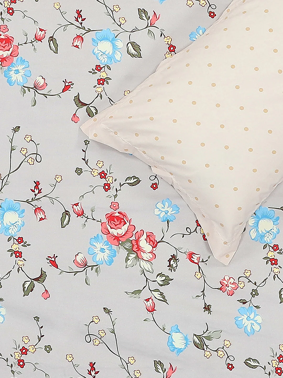 130 GSM Polyester Double Bed 1 Bedsheet with 2 Pillow Covers (Edmond) - Image 5