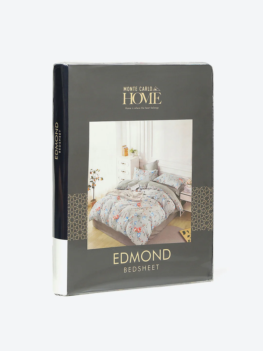 130 GSM Polyester Double Bed 1 Bedsheet with 2 Pillow Covers (Edmond) - Image 9