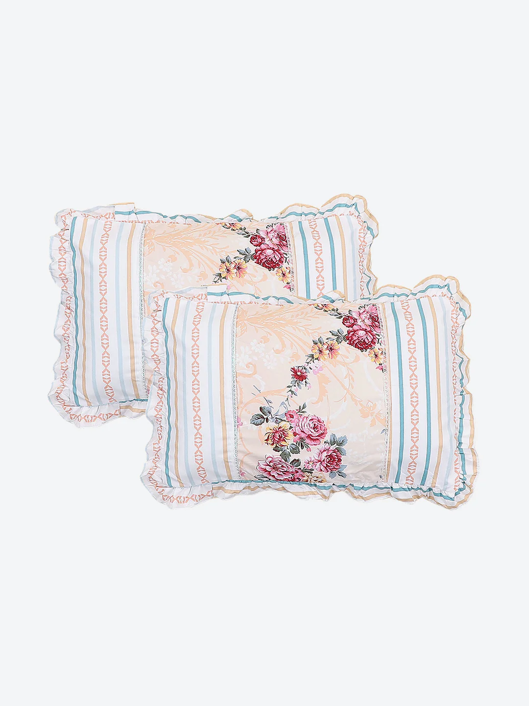 130 GSM Polyester Double Bed 1 Bedsheet with 2 Pillow Covers (Essence) - Image 7