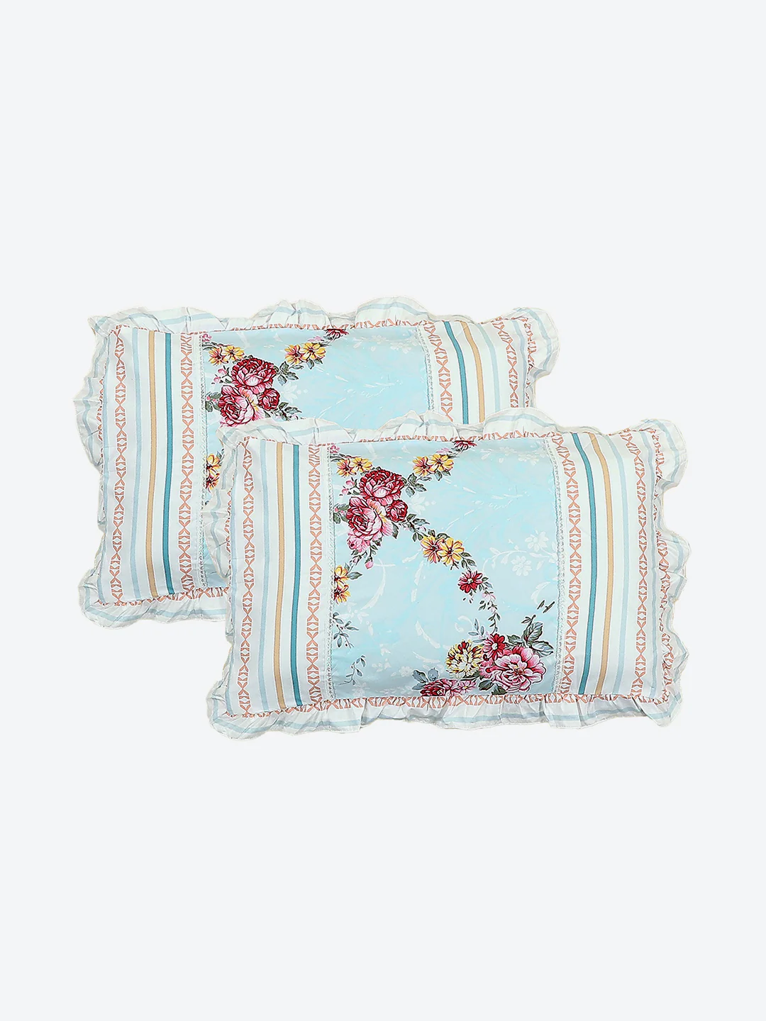 130 GSM Polyester Double Bed 1 Bedsheet with 2 Pillow Covers (Essence) - Image 7