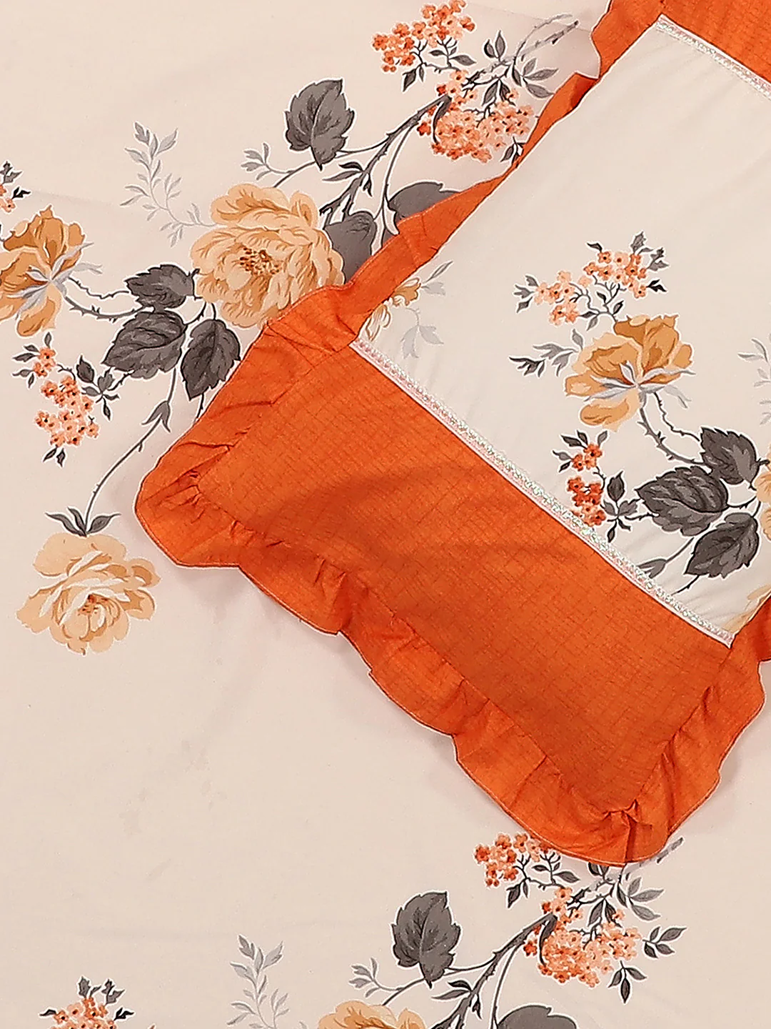 130 GSM Polyester Double Bed 1 Bedsheet with 2 Pillow Covers (Essence) - Image 5