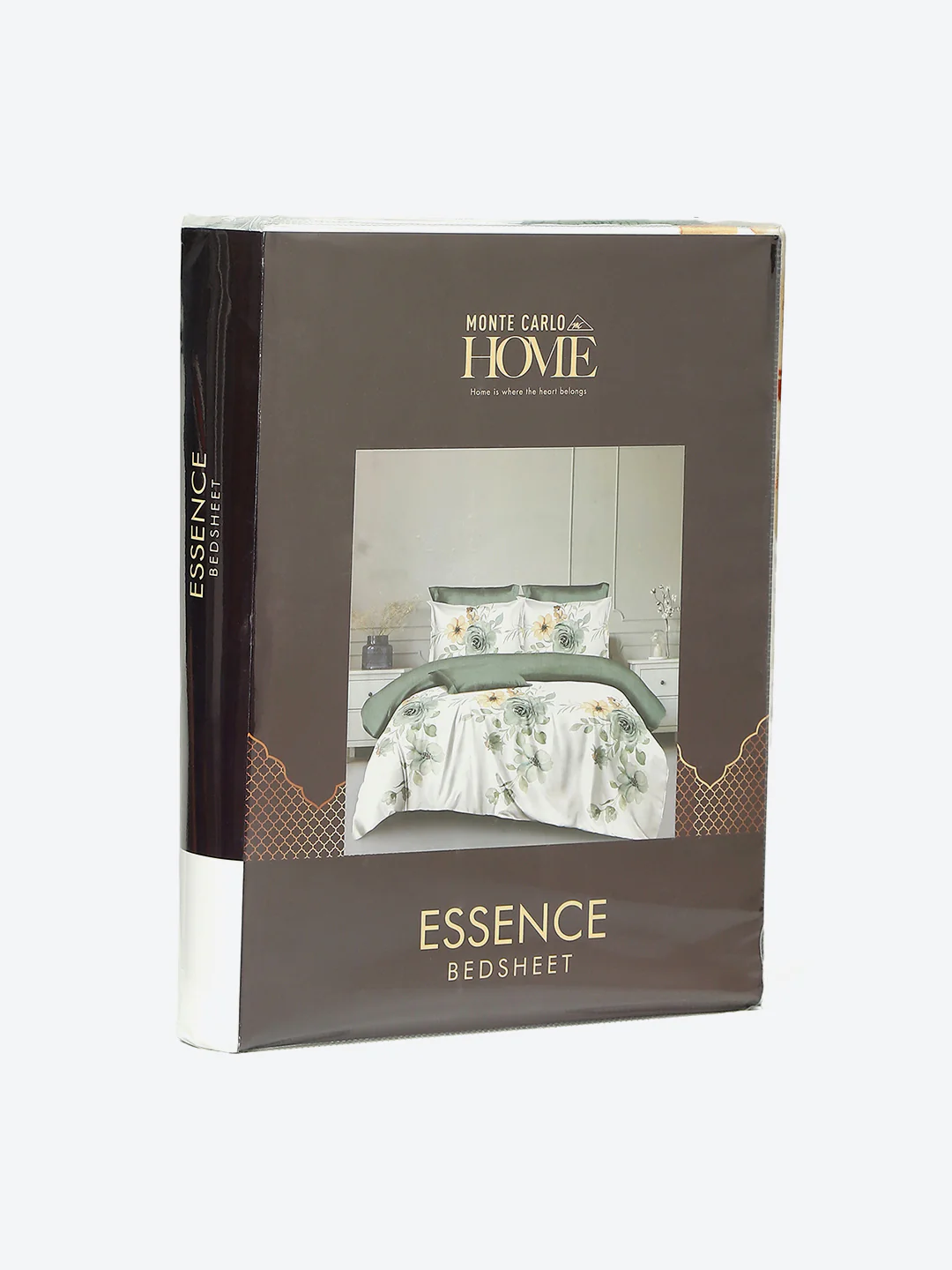 130 GSM Polyester Double Bed 1 Bedsheet with 2 Pillow Covers (Essence) - Image 9
