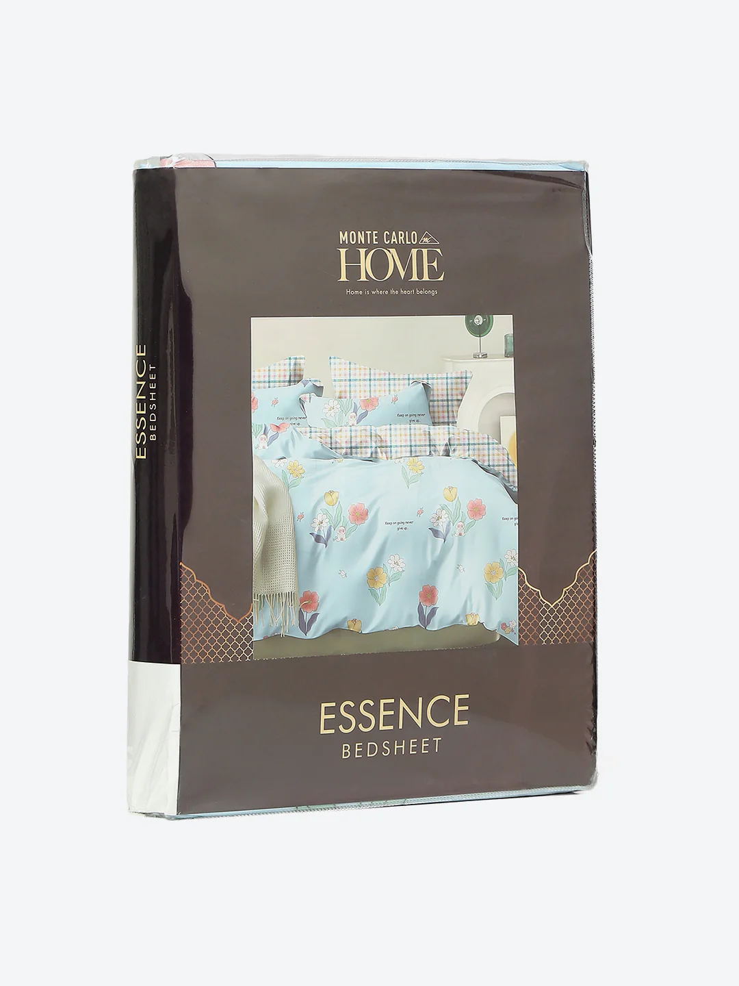 130 GSM Polyester Double Bed 1 Bedsheet with 2 Pillow Covers (Essence) - Image 9
